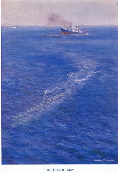 Seu assassino fugiu, da história de Cassells do povo britânico publicada pela Waverley Book Company Limited, c.1940 de Arthur C. Burgess