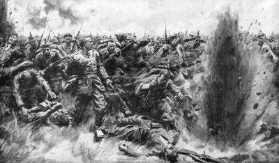 Um massivo ataque alemão à frente britânica, Primeira Guerra Mundial, 1914 1926. de Arthur C. Michael