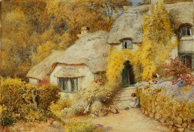 Casas em Selworthy, Somerset de Arthur Claude Strachan