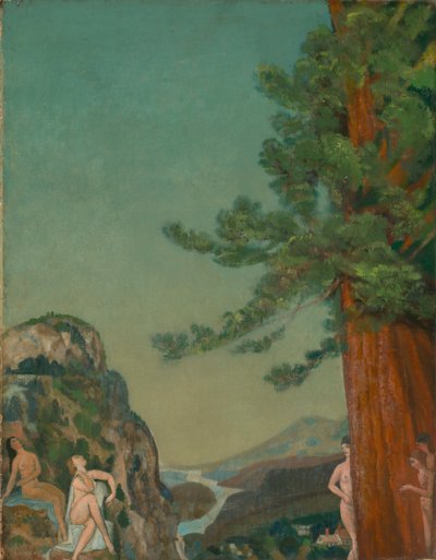 Nos penhascos, ca. 1898. de Arthur Davies