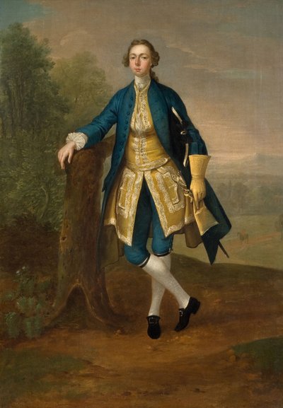 Retrato de um homem de azul, 1785. de Arthur Devis