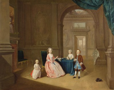 Retrato de um grupo de crianças, c.1743 (óleo sobre tela) de Arthur Devis