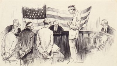 A cena da sala do tribunal de Arthur Dove