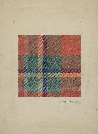 Cobertor de Lã Placa, c. 1938. de Arthur G. Merkley