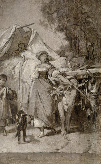 Duas Grisailles para "Hermann e Dorothea de Arthur Georg Freiherr von Ramberg