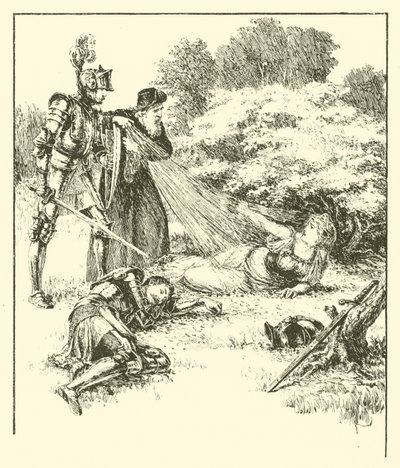 Sir Guyon, The Bower Of Bliss (gravura) de Arthur George Walker