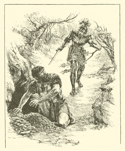 Sir Guyon, The Realm Of Pluto (gravura) de Arthur George Walker
