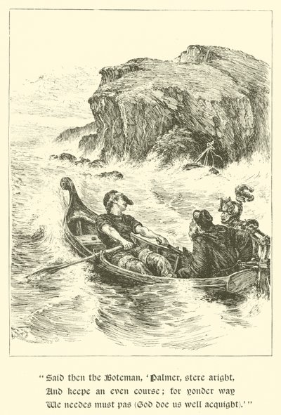 Sir Guyon, The Rock Of Reproach (gravura) de Arthur George Walker
