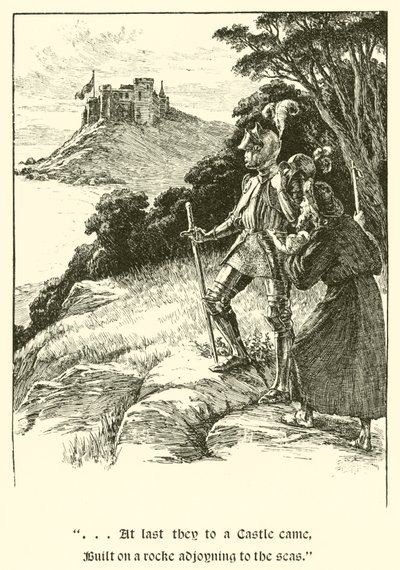 Sir Guyon, As Três Irmãs (gravura) de Arthur George Walker