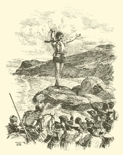As Aventuras de Sir Artegall, O Gigante com a Balança (gravura) de Arthur George Walker