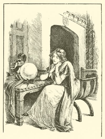 The Legend Of Britomart, Britomart And The Magic Mirror (gravura) de Arthur George Walker