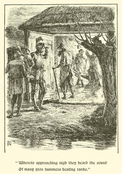 The Legend Of Britomart, The House Of Care (gravura) de Arthur George Walker