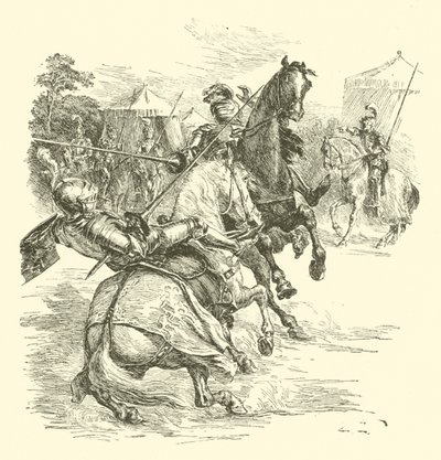The Legend Of Britomart, The Tournament (gravura) de Arthur George Walker