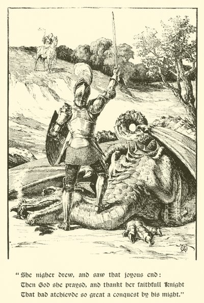 O Cavaleiro da Cruz Vermelha, A Última Luta (gravura) de Arthur George Walker