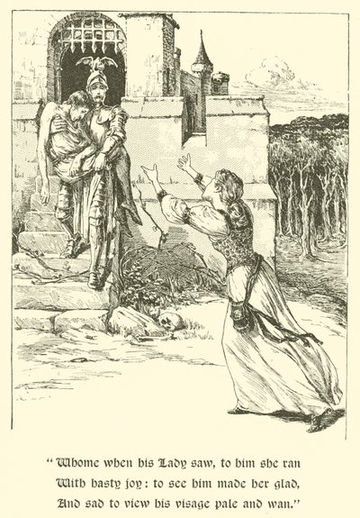 The Red Cross Knight, The Wondrous Bugle (gravura) de Arthur George Walker