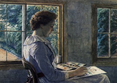 Pintura Mulher (aguarela sobre papel) de Arthur George Walker