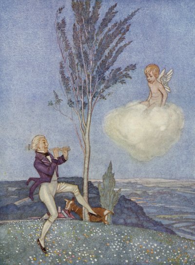 Encanando os vales selvagens (cor litho) de Arthur George Watts