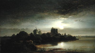 Uma aldeia à luz do luar de Arthur Gilbert