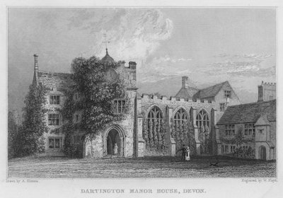 Darlington Manor House, Devon (gravura) de Arthur Glennie