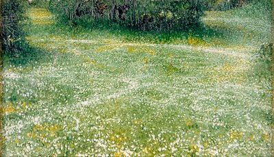 Margaridas em Burnham, c.1918 (óleo sobre tela) de Arthur Hacker