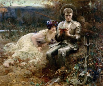 A tentação de Sir Percival de Arthur Hacker