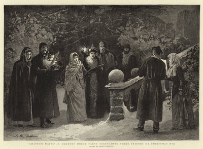 Amatuer Waits, uma Country House Party fazendo serenata para seus amigos na véspera de Natal de Arthur Hopkins