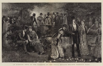 Uma festa de noite nos jardins da Royal Botanic Society, Regent&39;s Park de Arthur Hopkins