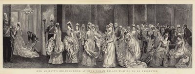 Salão de Sua Majestade no Palácio de Buckingham, esperando para ser apresentado de Arthur Hopkins