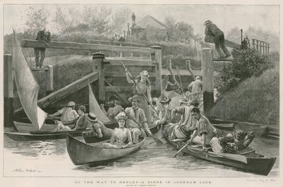 A caminho de Henley - uma cena em Cookham Lock de Arthur Hopkins