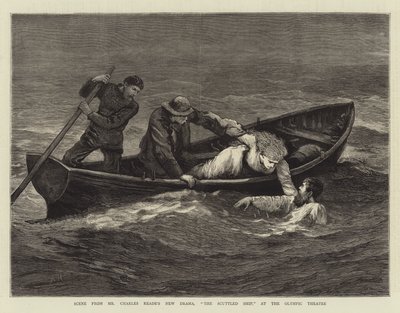 Cena do novo drama de Charles Reade, The Scuttled Ship, no Teatro Olímpico de Arthur Hopkins