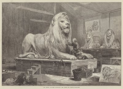 Sir Edwin Landseer Modelando os Leões para a Trafalgar Square de Arthur Hopkins