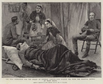 A Expedição do Nilo para o Socorro do General Gordon, Chá das Cinco Horas com as Irmãs do Hospital em Wady Halfa de Arthur Hopkins