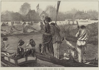 A corrida de barcos de Oxford e Cambridge, aplaudindo os vencedores de Arthur Hopkins