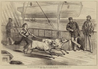 Viagem do Príncipe à Índia, Vida a bordo do Serapis, exercitando os Gainees de Arthur Hopkins