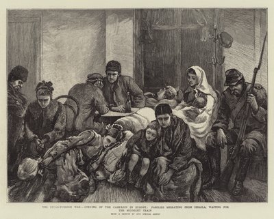 A Guerra Russo-Turca, abertura da Campanha na Europa, Famílias Migrando de Ibraila, à espera do Trem da Meia-Noite de Arthur Hopkins