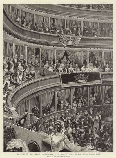 A visita do imperador alemão, o Concerto do Estado no Royal Albert Hall de Arthur Hopkins
