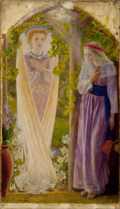 A Anunciação, 1858 de Arthur Hughes