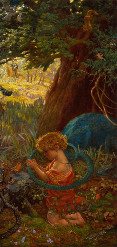 O Resgate (óleo sobre tela) de Arthur Hughes