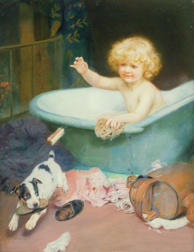 Hora do banho de Arthur John Elsley