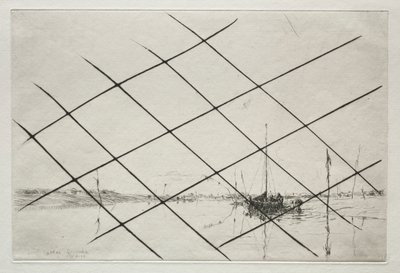 Oyster Grounds (em Essex Creek na maré baixa) de Arthur John Trevor Briscoe