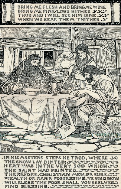 Bom rei Wenceslas, 1895 de Arthur Joseph Gaskin