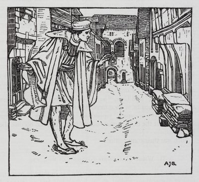 Hans Christian Andersen: O Goloshes da Fortuna (litho) de Arthur Joseph Gaskin