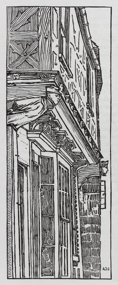 Hans Christian Andersen: A Casa Antiga (litho) de Arthur Joseph Gaskin