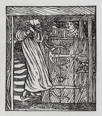 Hans Christian Andersen: A Princesa e a Ervilha (litho) de Arthur Joseph Gaskin