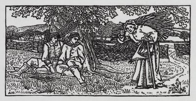 Hans Christian Andersen: O Companheiro de Viagem (litho) de Arthur Joseph Gaskin