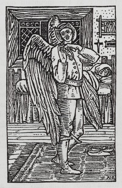 Hans Christian Andersen: O Companheiro de Viagem (litho) de Arthur Joseph Gaskin