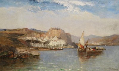 Perto de Amalfi, Golfo de Salerno, Itália, 1877 de Arthur Joseph Meadows