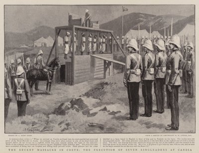 O recente massacre em Creta, a execução de sete líderes em Candia de Arthur Kemp Tebby