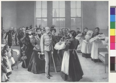 O imperador Francisco José com a sua comitiva de Arthur Lajos Halmi