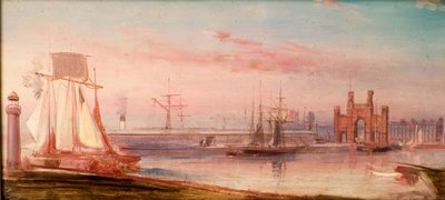 Earl Grey Dock, com o navio 